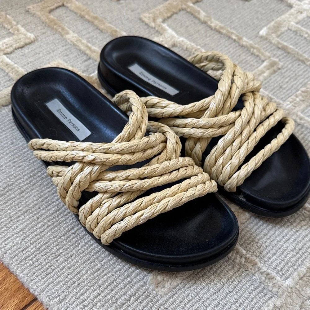 Emme Parsons Raffia Sandals - Picture 1 of 2
